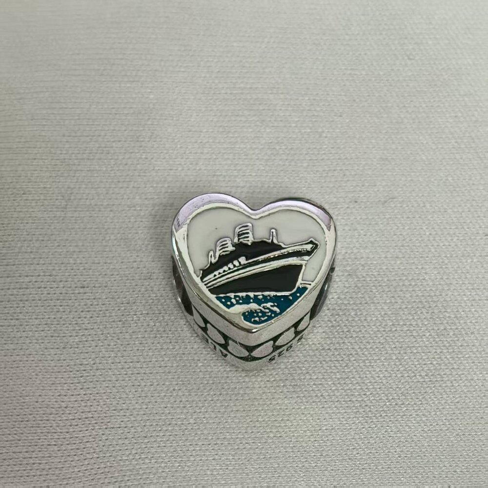 Pandora Alaska Exclusive Whale Tail Cruise Ship Charm, S925 Silver Jewelry